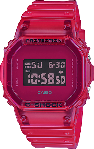 G-Shock 90's Color Skeleton Red Digital Watch main view