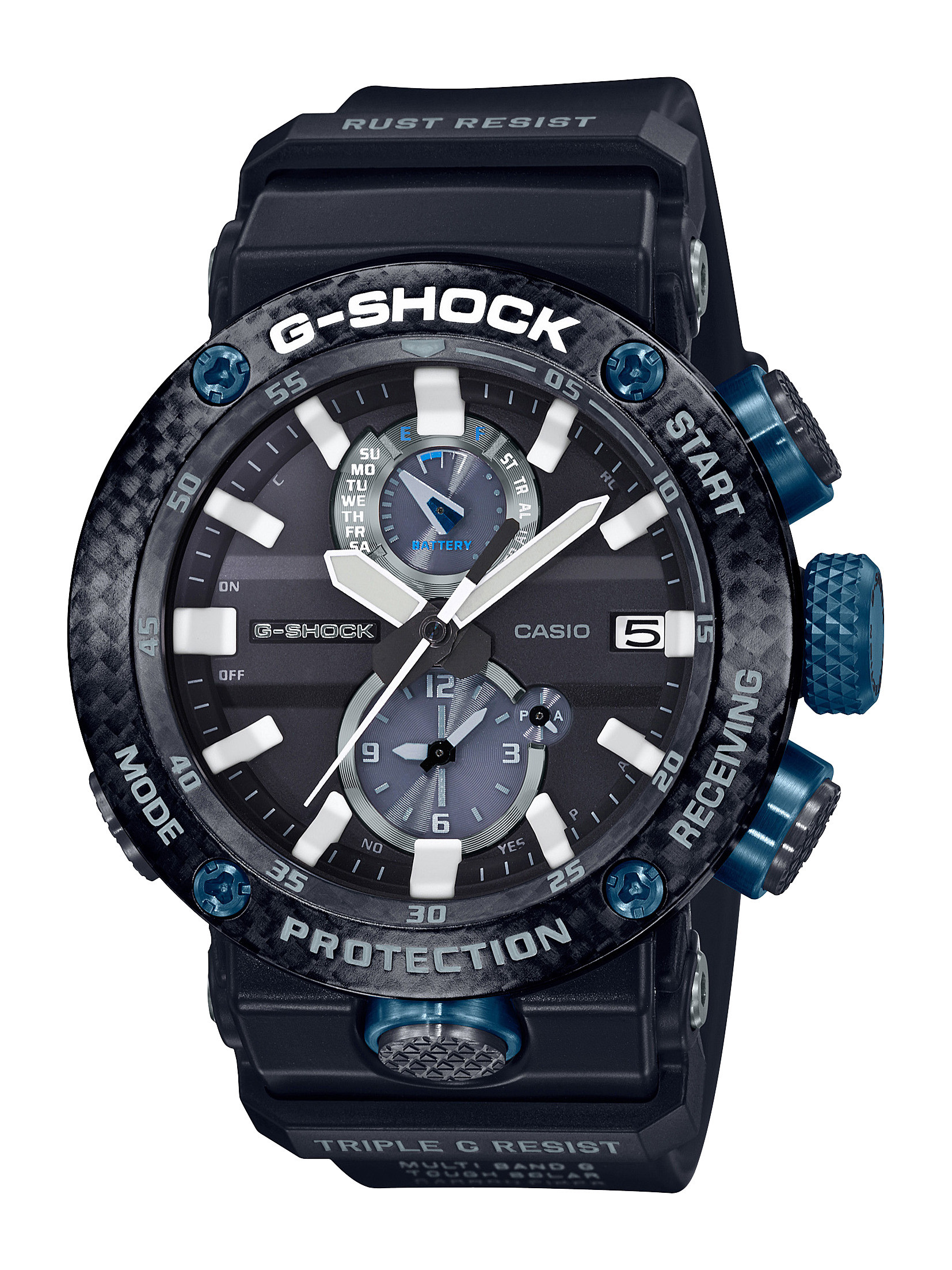 G-Shock Gravitymaster Black and Blue Watch - 46.4mm