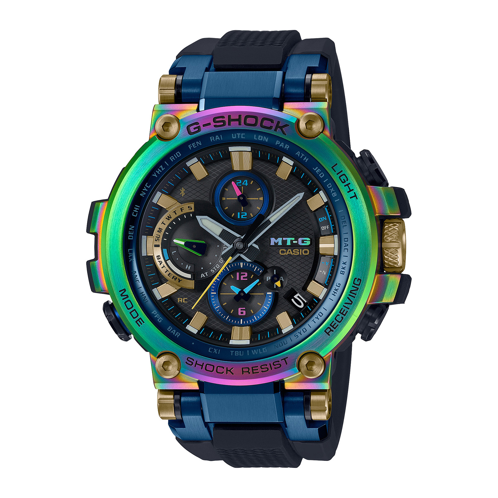 G-Shock MT-G Rainbow Ion Black Chronograph Watch