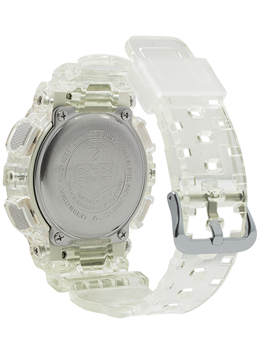 G-Shock S Series GMAS120SR-7A Analog Digital Rose Gold Transparent Watch back view