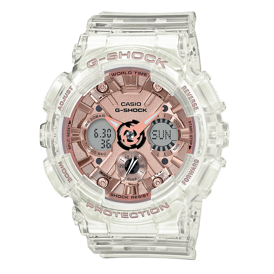 G-Shock S Series GMAS120SR-7A Analog Digital Rose Gold Transparent Watch main view