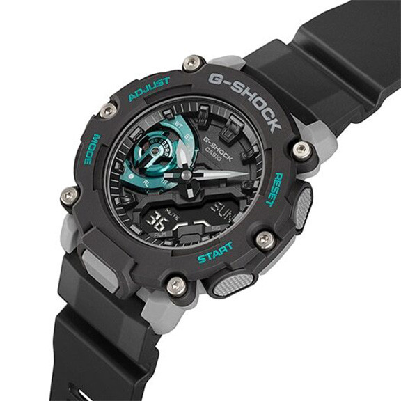 G-Shock Carbon Core Black and Turquoise Watch