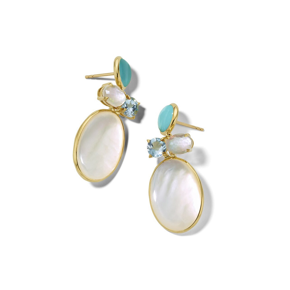 Ippolita Rock Candy Luce 4 Stone Drop Gold Earrings