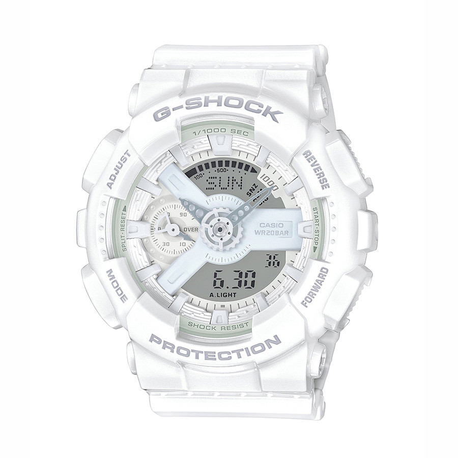 Håndbog højttaler Afsnit G-Shock S-Series White on White Women's Watch | J.R. Dunn Jewelers