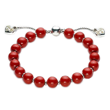 Gucci Boule Adjustable Red Wood Bead Bracelet