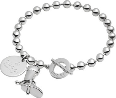 gucci sterling silver charm bracelet