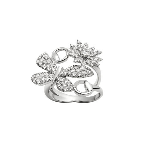 Gucci Flora White Gold & Diamond Ring