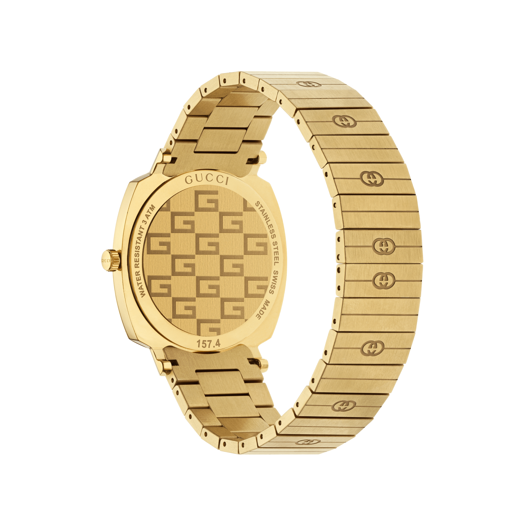 Gucci Grip 35mm Yellow Gold Watch back view