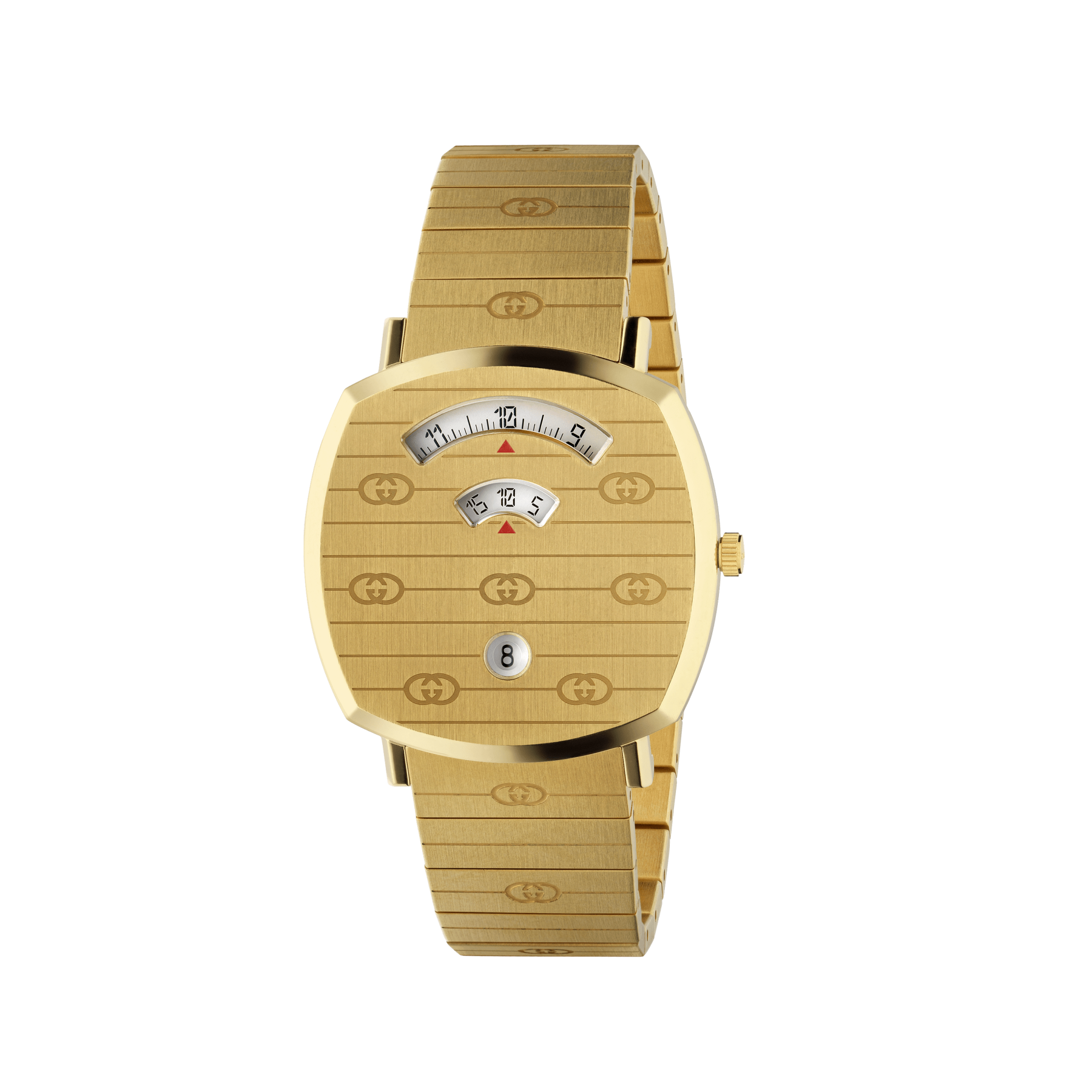 Gucci Grip 35mm Yellow Gold Watch front view