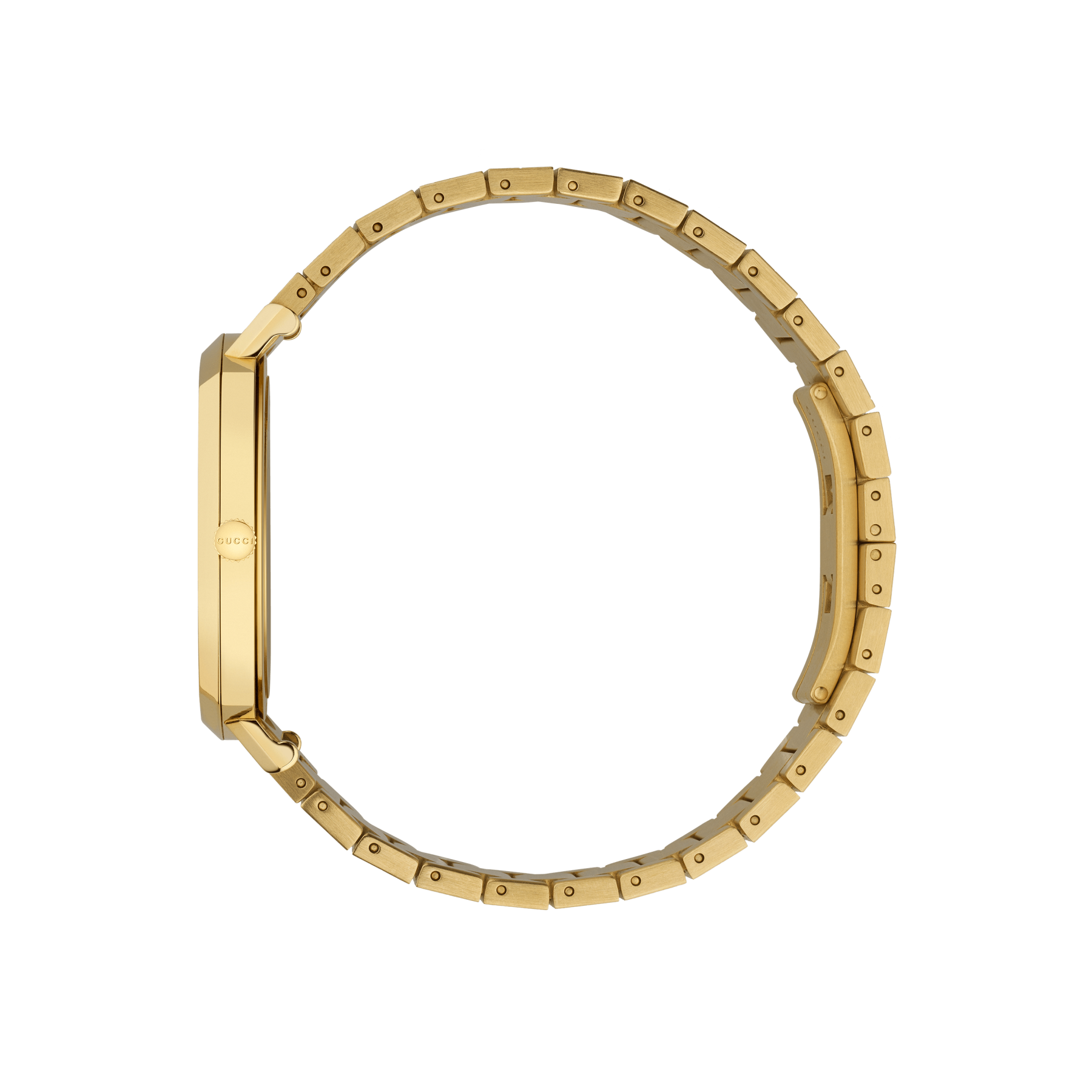 Gucci Grip 35mm Yellow Gold Watch side view