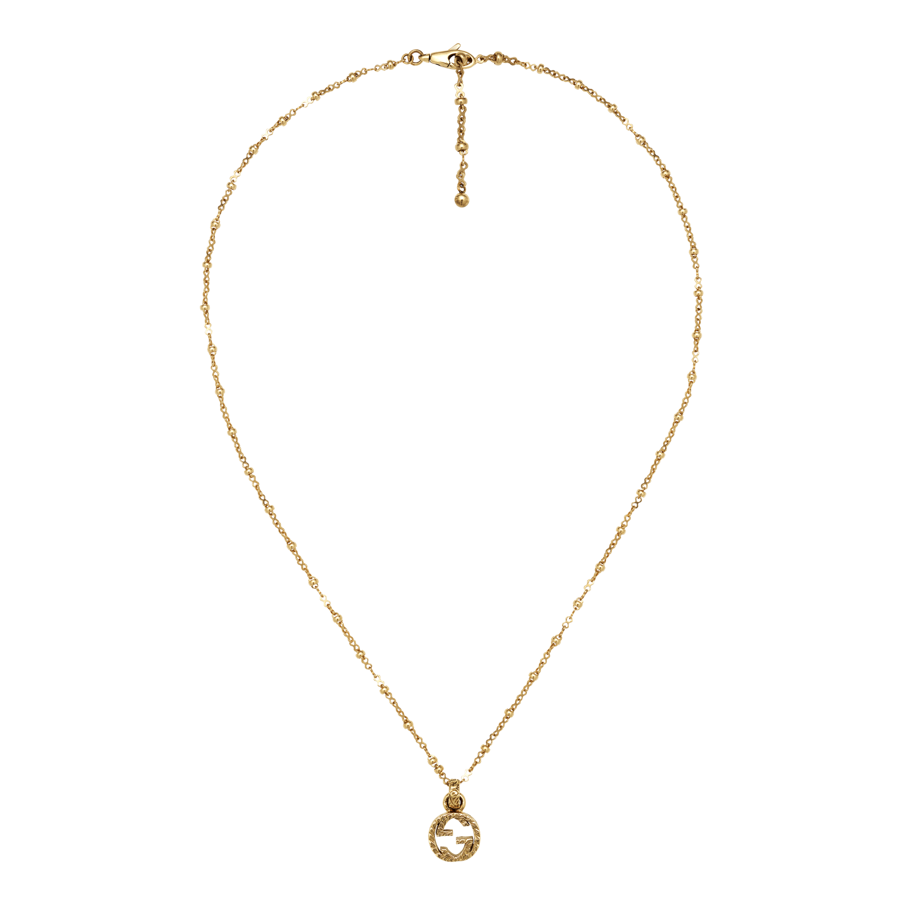 Gucci Interlocking G Yellow Gold Necklace