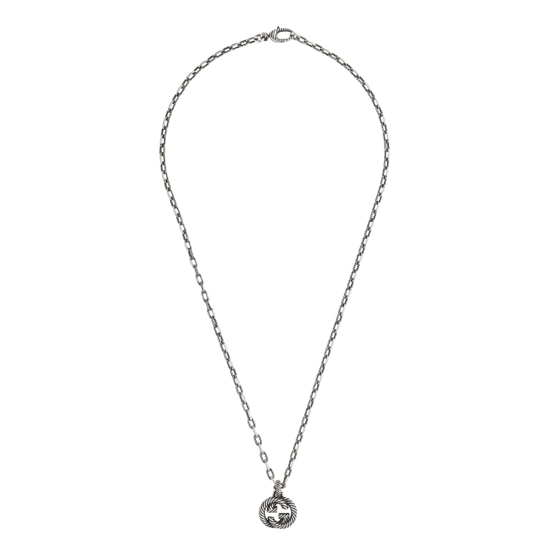 Gucci Interlocking G Link Necklace in Sterling Silver