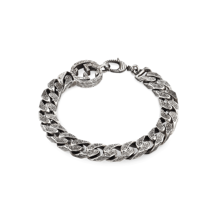 Gucci Interlocking G Sterling Silver Chain Medium Bracelet main