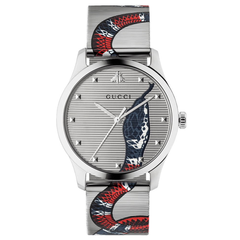Gucci G-Timeless 38mm Stainless Steel Snake Watch