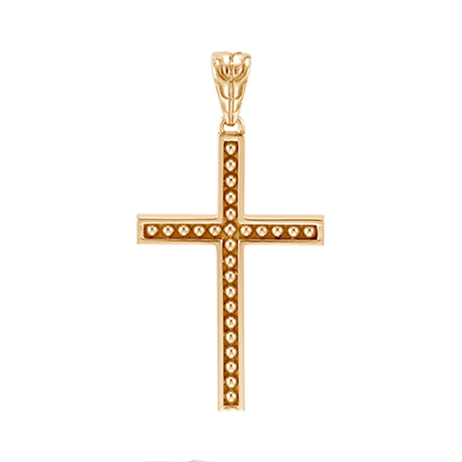 John Hardy Yellow Gold Classic Chain Jawan Cross Pendant