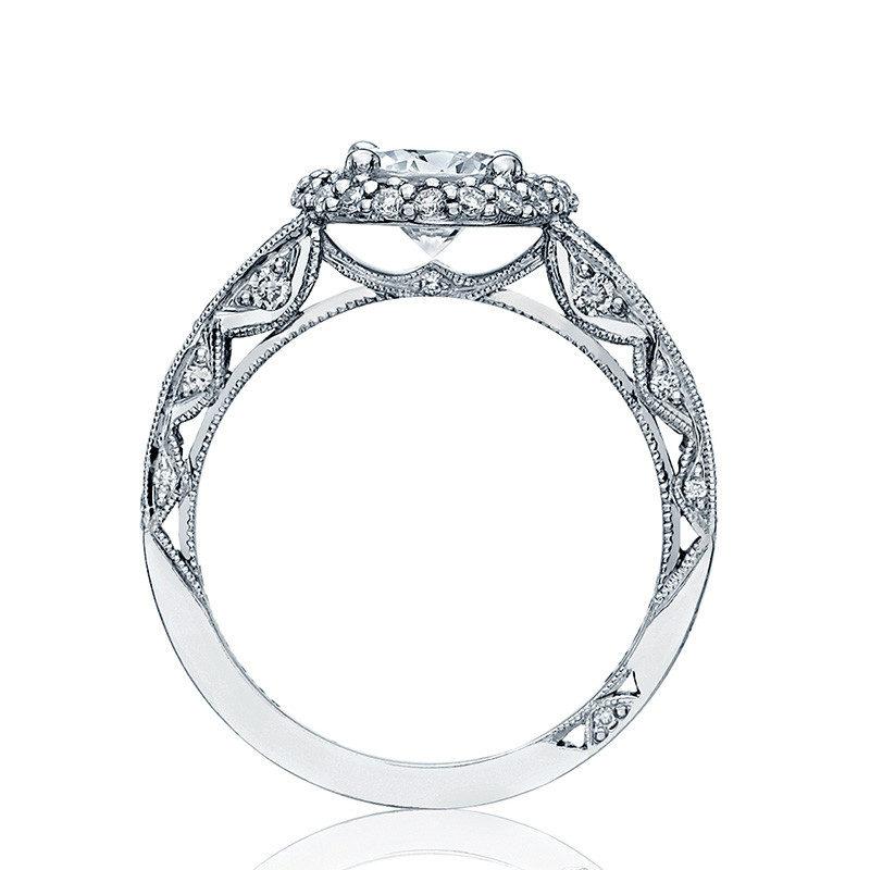 Tacori HT2516RD Tapered Diamond Engagement Ring Blooming Beauties Setting Edge View