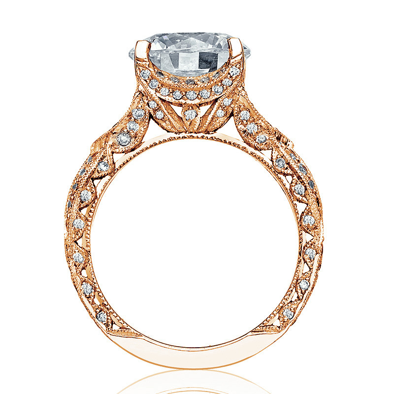 rose gold engagement rings tacori