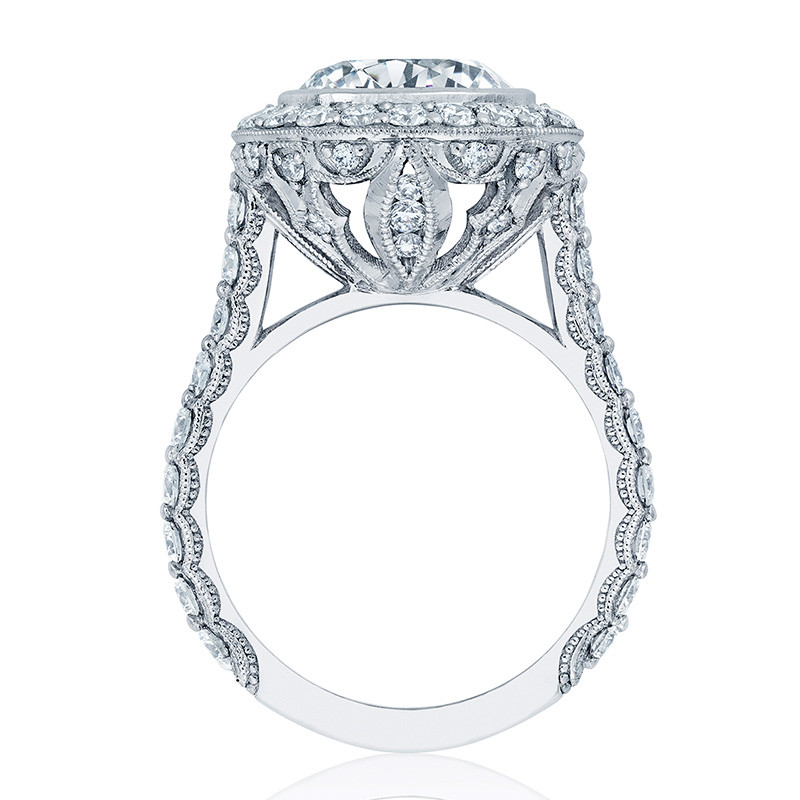 Tacori HT2614RD Diamond Bloom Engagement Ring RoyalT Setting Edge View