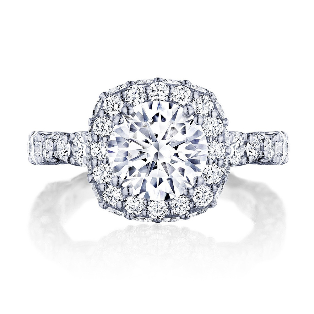 Tacori RoyalT Double Diamond Bloom HT2653CU Engagement Ring Setting 