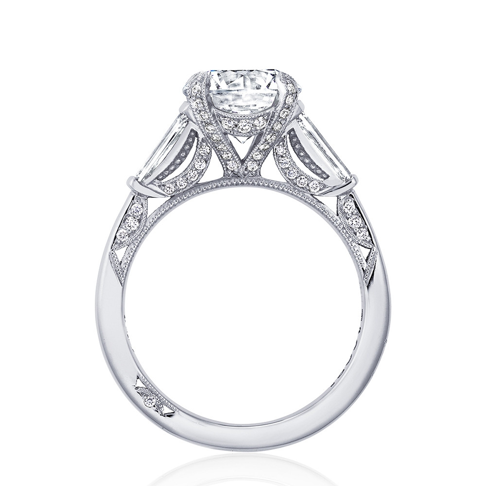 Tacori RoyalT Tapered Baguette HT2657RD Diamond Engagement Ring Setting 