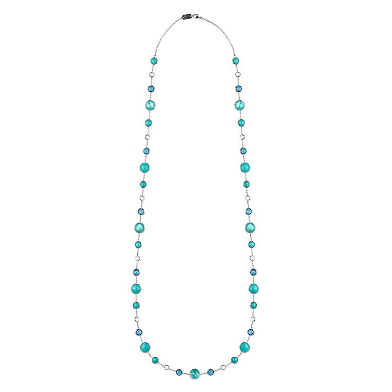 Ippolita Lollipop Lollitini Blue Gemstone Long Necklace in Sterling Silver main view
