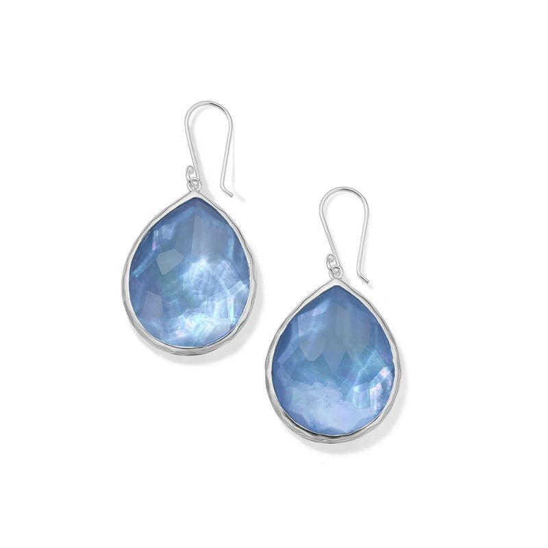 Ippolita Wonderland Large Blue Gemstone Teardrop Earrings in Silver main view