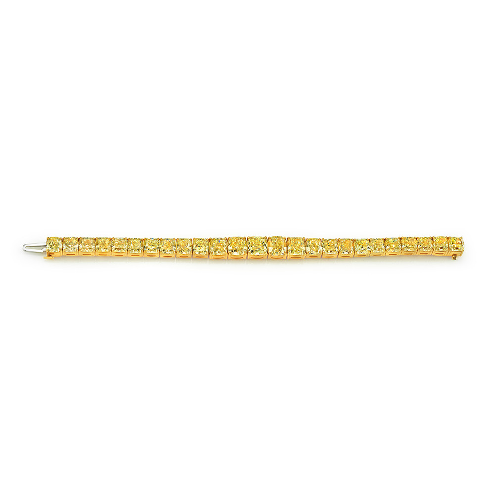 Yellow Diamond Bracelet Clasped