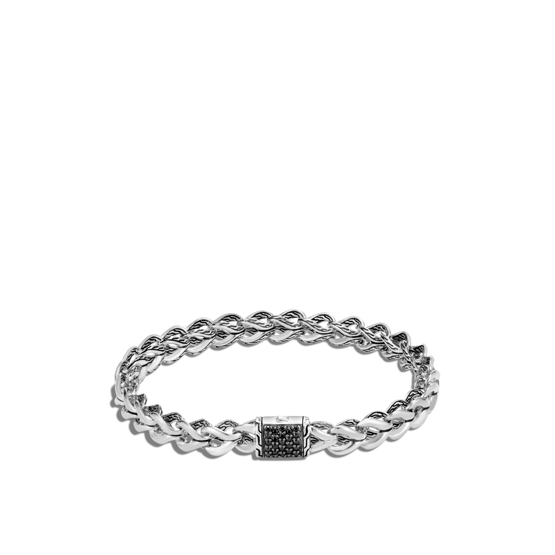 John Hardy Asli Classic Chain Black Sapphire Bracelet in Sterling Silver