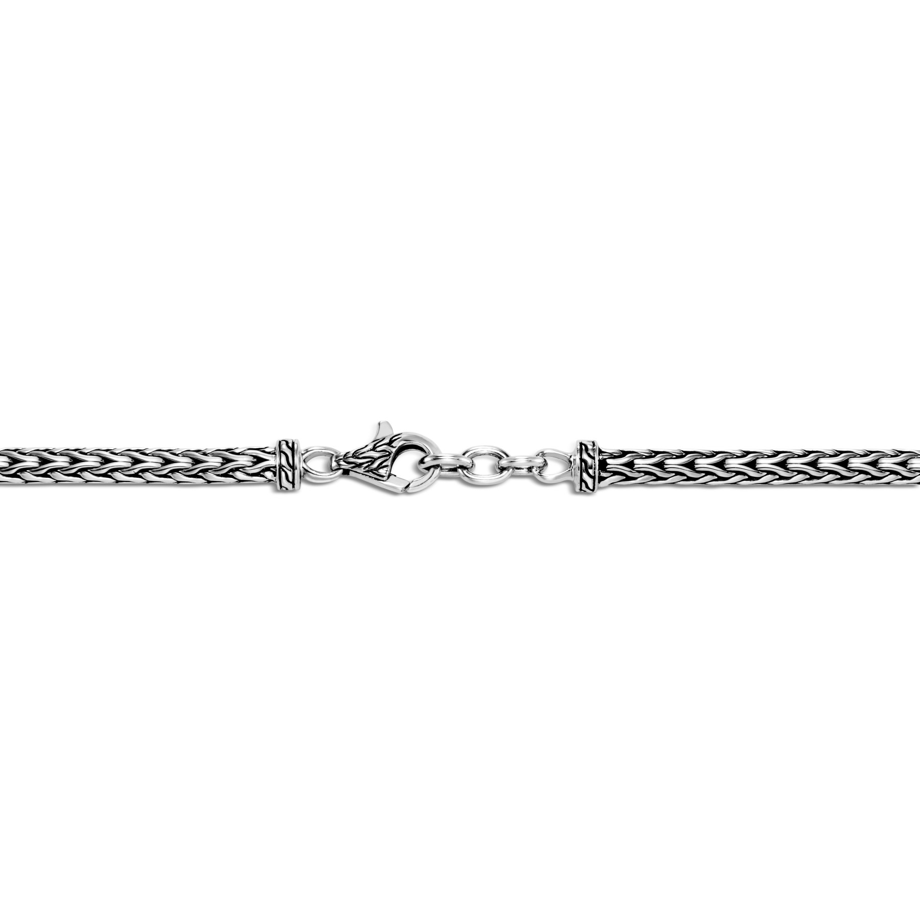John Hardy Asli Classic Chain Silver Diamond Pave Bracelet clasp view