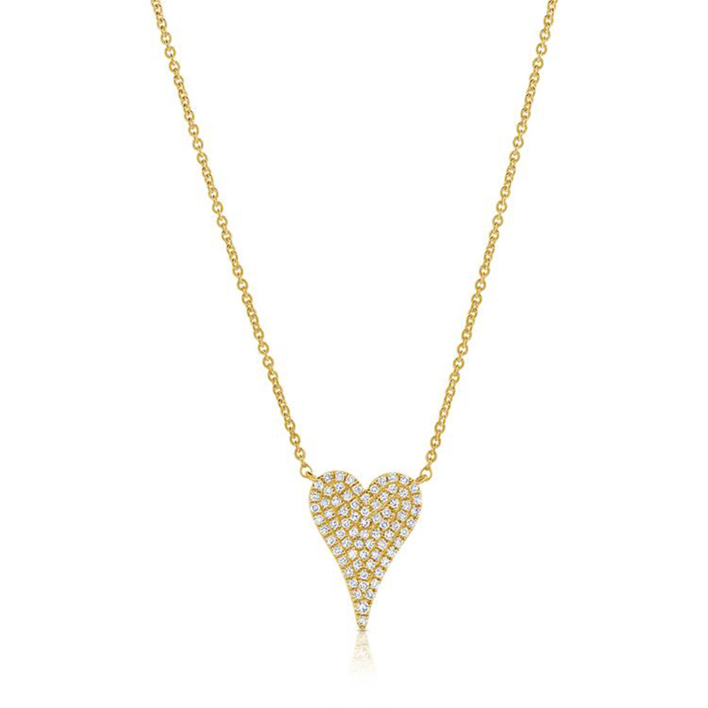 0.30 ctw Diamond Heart Pendant in 14k white gold