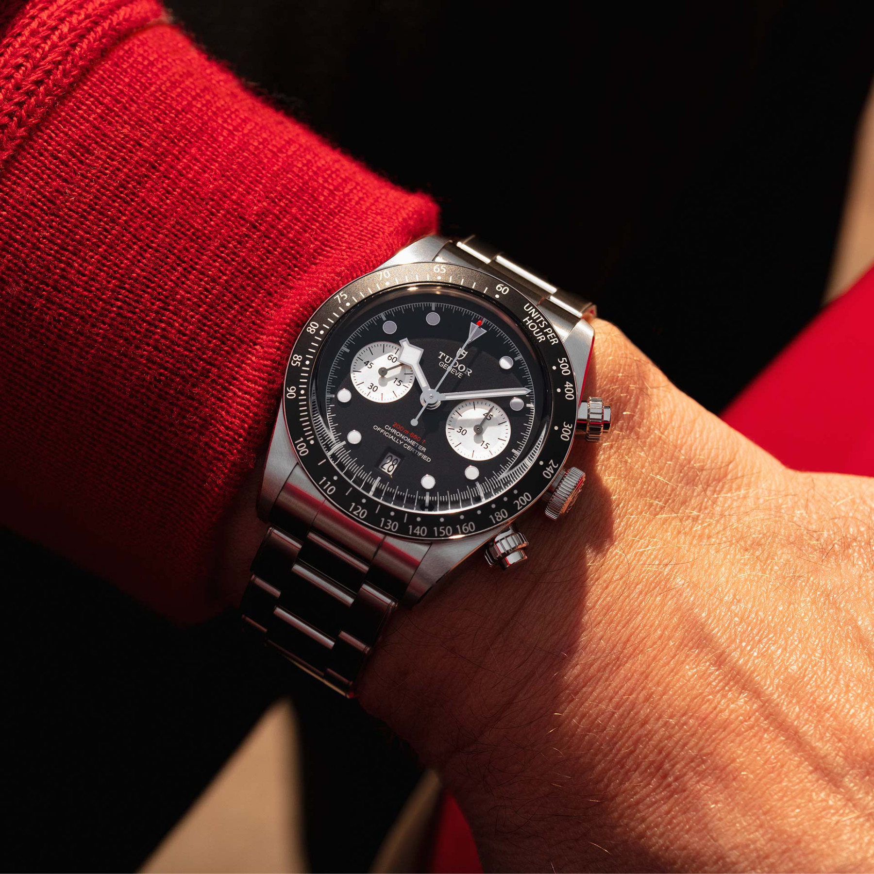 TUDOR Black Bay Chrono with Black Bezel and Black Dial - 41mm M79360N-0001 Watch on Hand