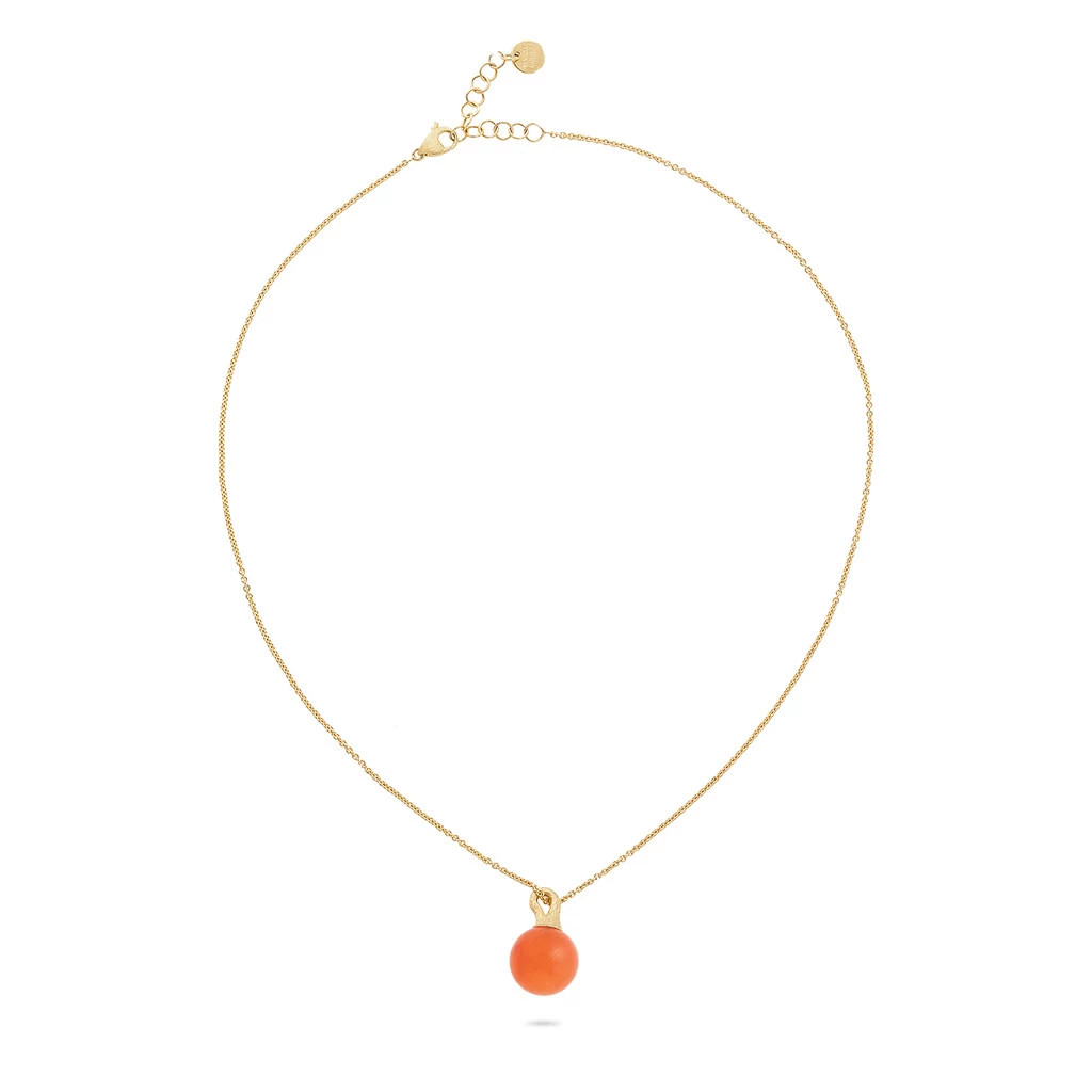 Marco Bicego Africa Boules Carnelian Necklace in 18K Gold full view