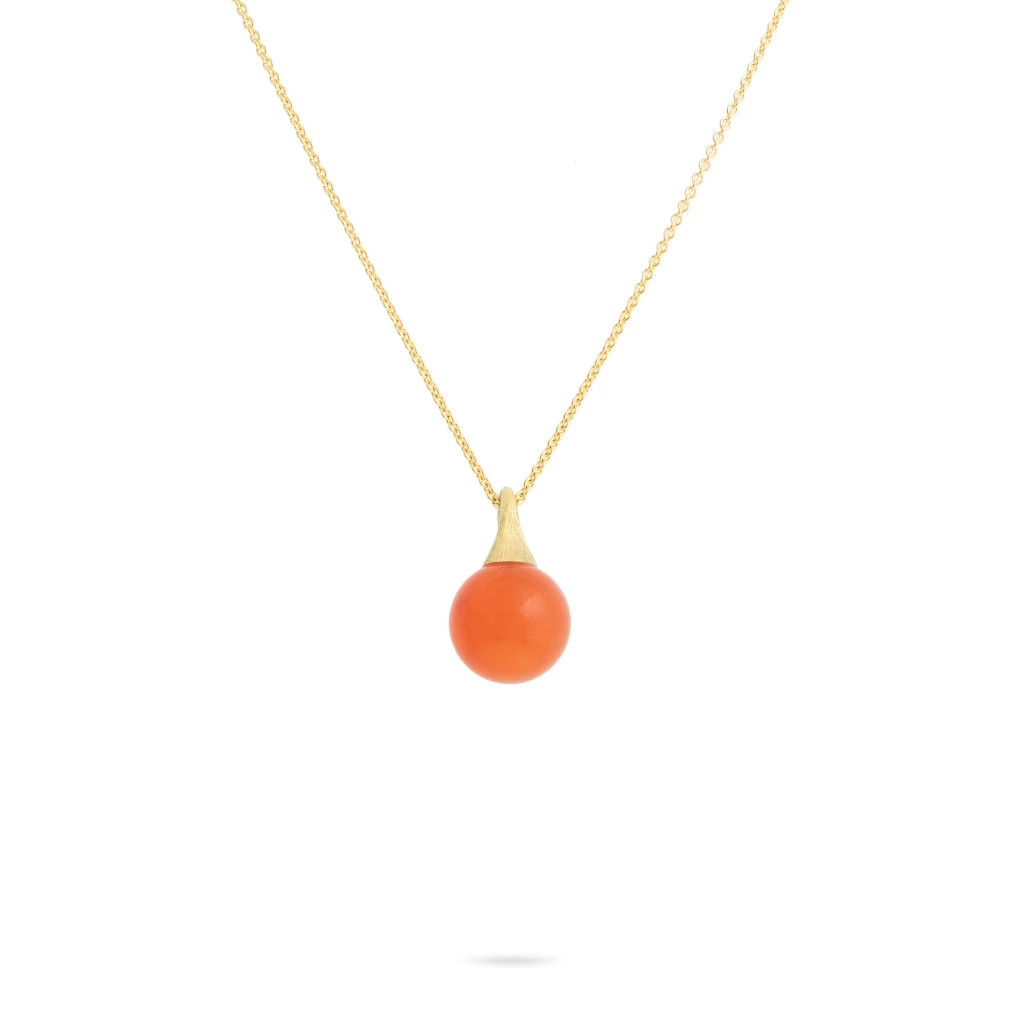 Marco Bicego Africa Boules Carnelian Necklace in 18K Gold main view