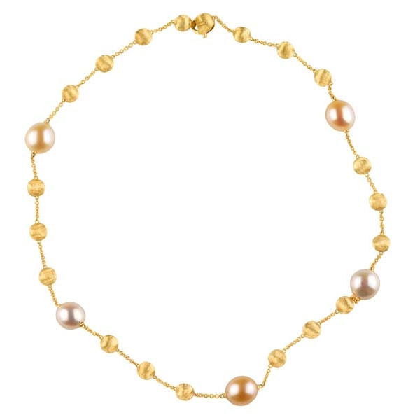 Marco Bicego Africa 18kt Yellow Gold Necklace with Mix Pearls 