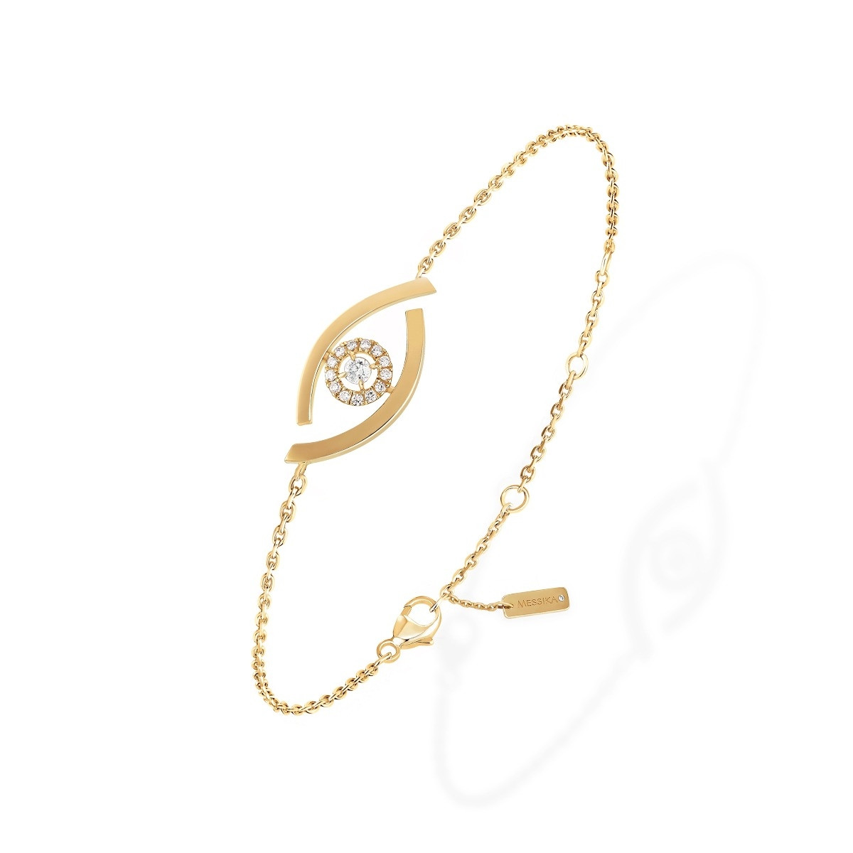 Messika Evil Eye Diamond Chain Bracelet in 18K Gold