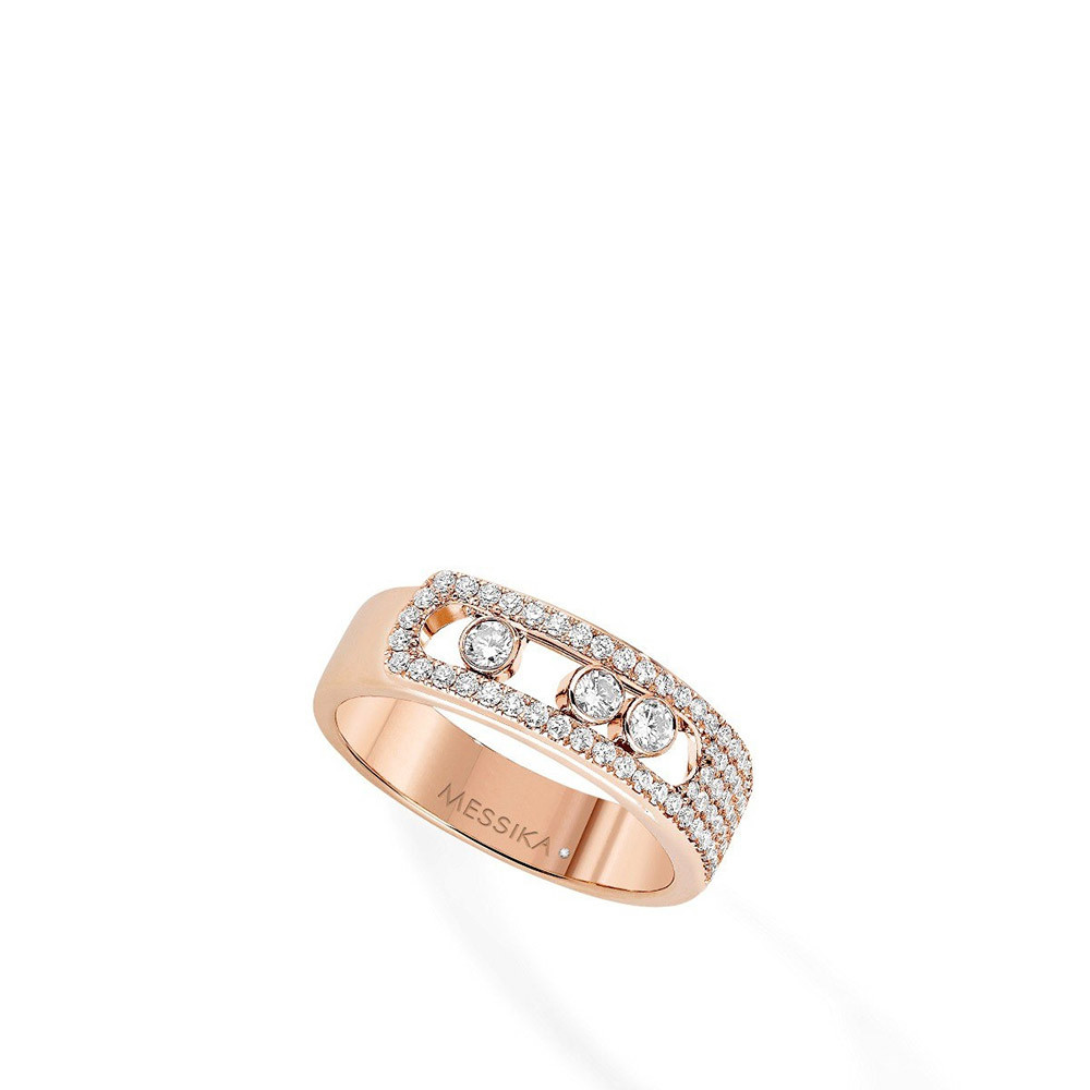 Messika Move Noa Pavé Diamond Cage Band Ring in 18K Rose Gold