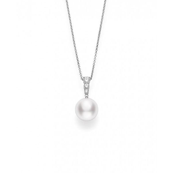 Mikimoto White South Sea Pearl & Diamond Pendant