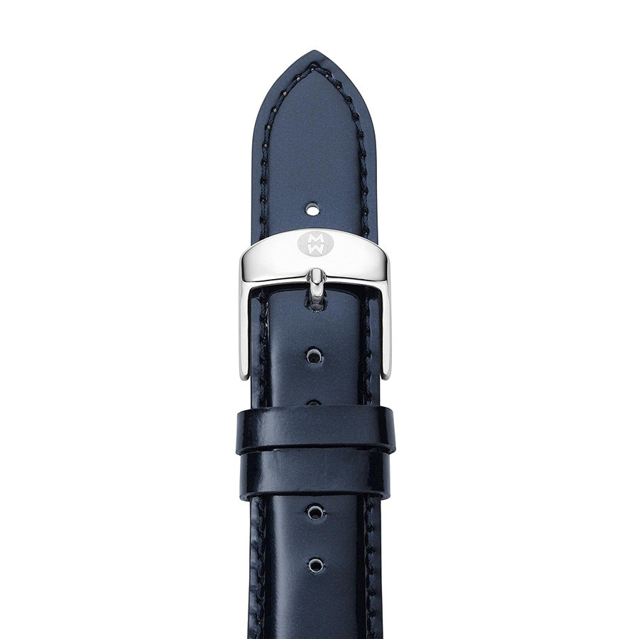 Michele 16mm Navy Patent Leather Strap