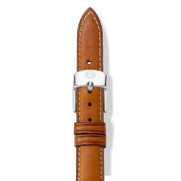 Michele Saddle Calfskin 14mm Strap front view
