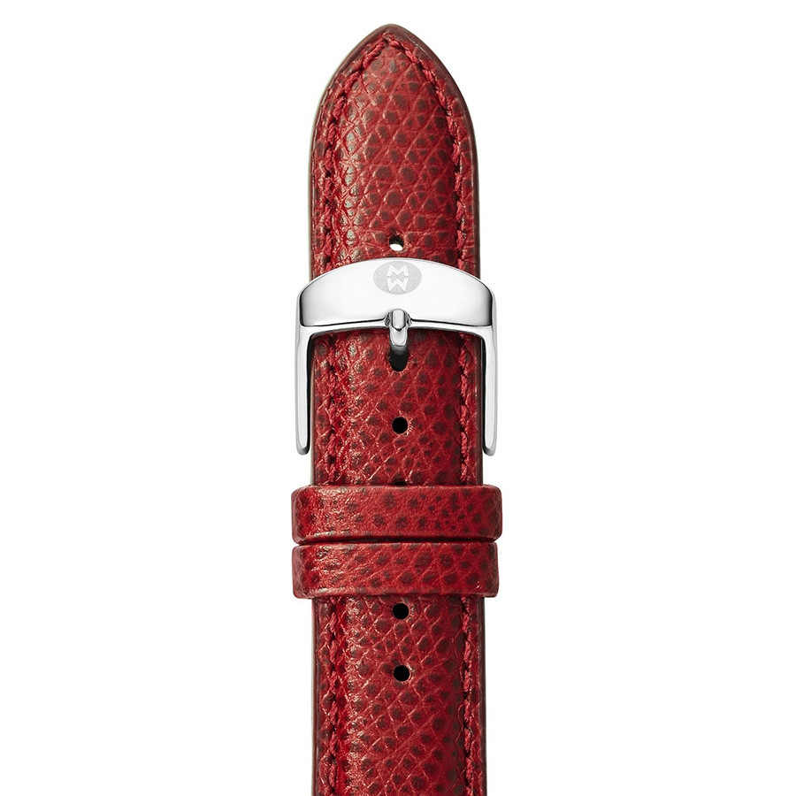Michele Textured Red 16mm Calfskin Watch Strap