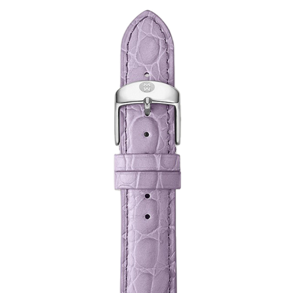 Michele Embossed Calfskin Lavender Watch Strap - 16mm 