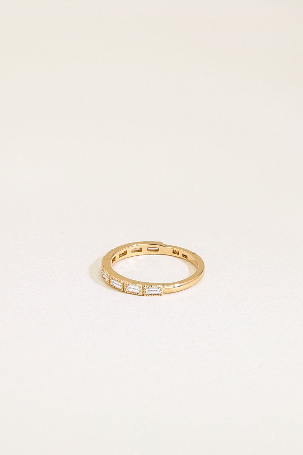 The Diamond Baguette Ring side view