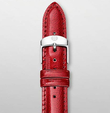 Michele 20mm Aurora Red Fashion Patent Leather Strap