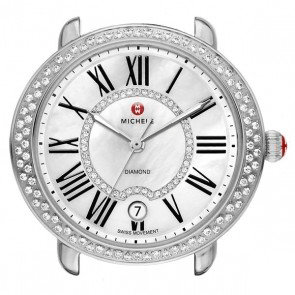 Michele Serein 16 Mother of Pearl Dial with Diamond Bezel Watch 