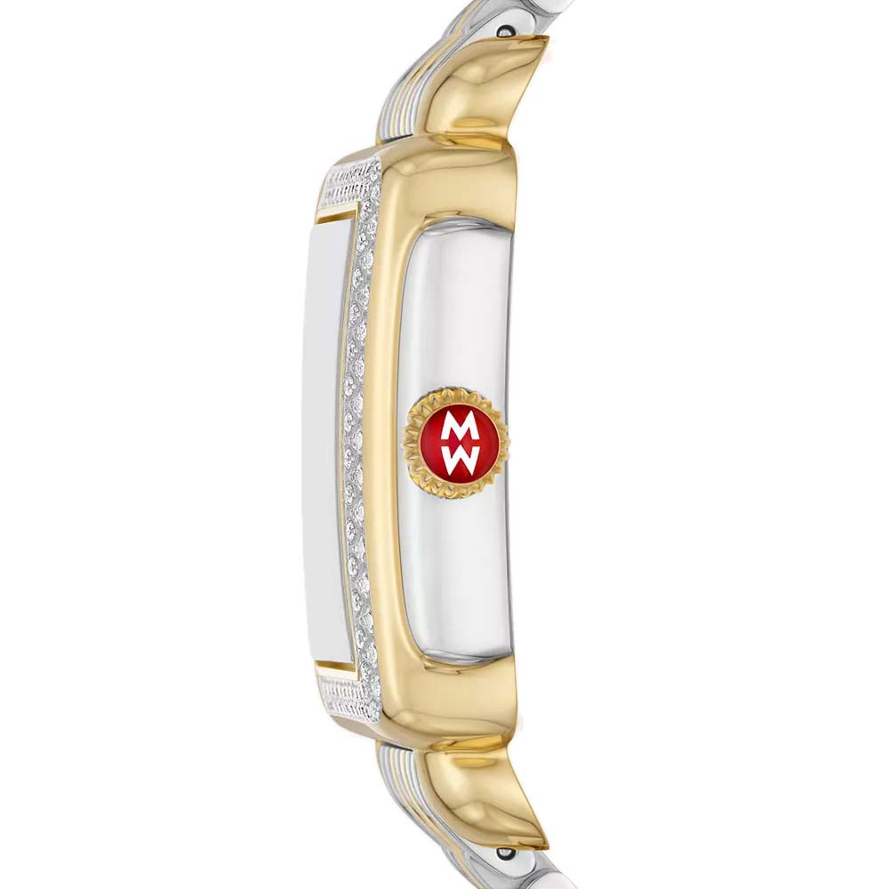 Michele Deco Mid Two-Tone Mother of Pearl Diamond Watch Profile