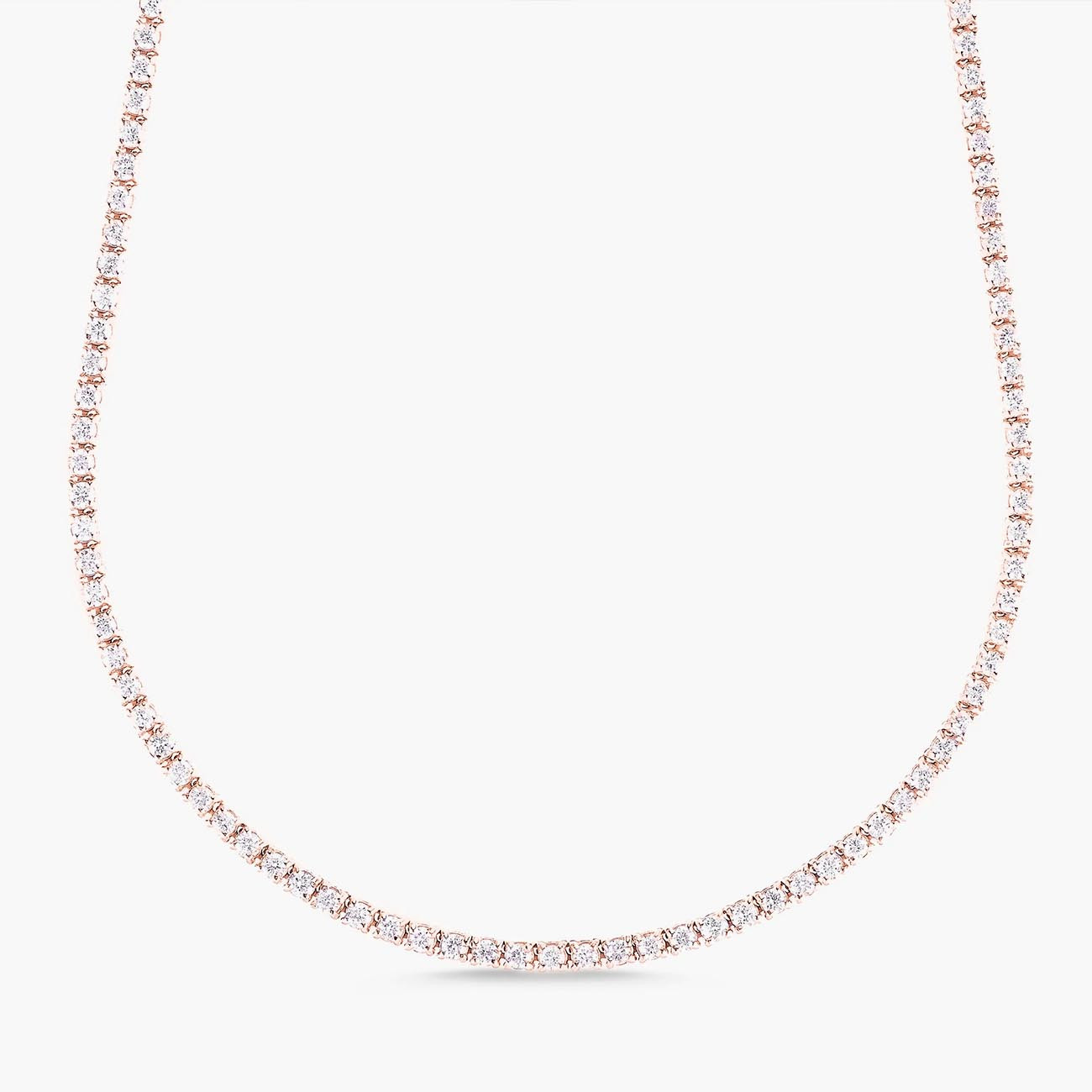 Rose Gold Tennis Necklace by Carbon and Hyde