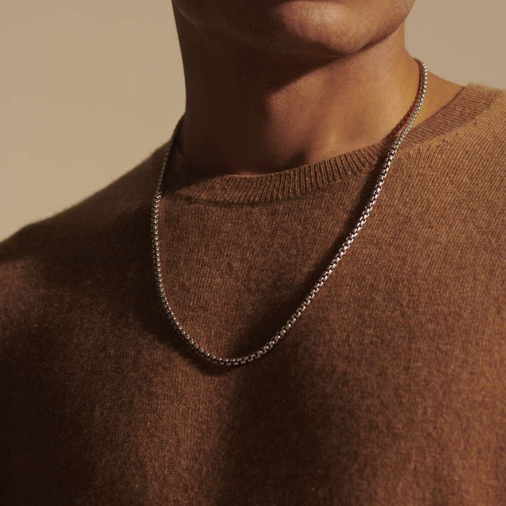 John Hardy Naga  Box Chain 24" Necklace on model