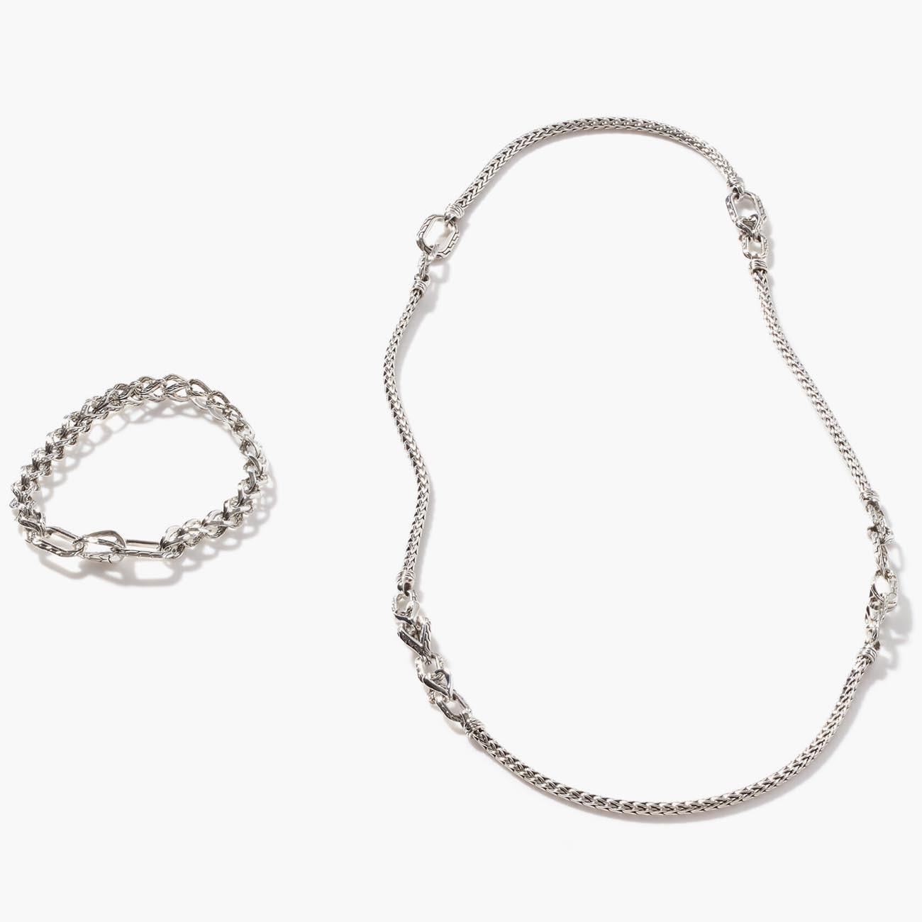 John Hardy Asli Classic Chain Link Transformable Necklace bracelet + necklace