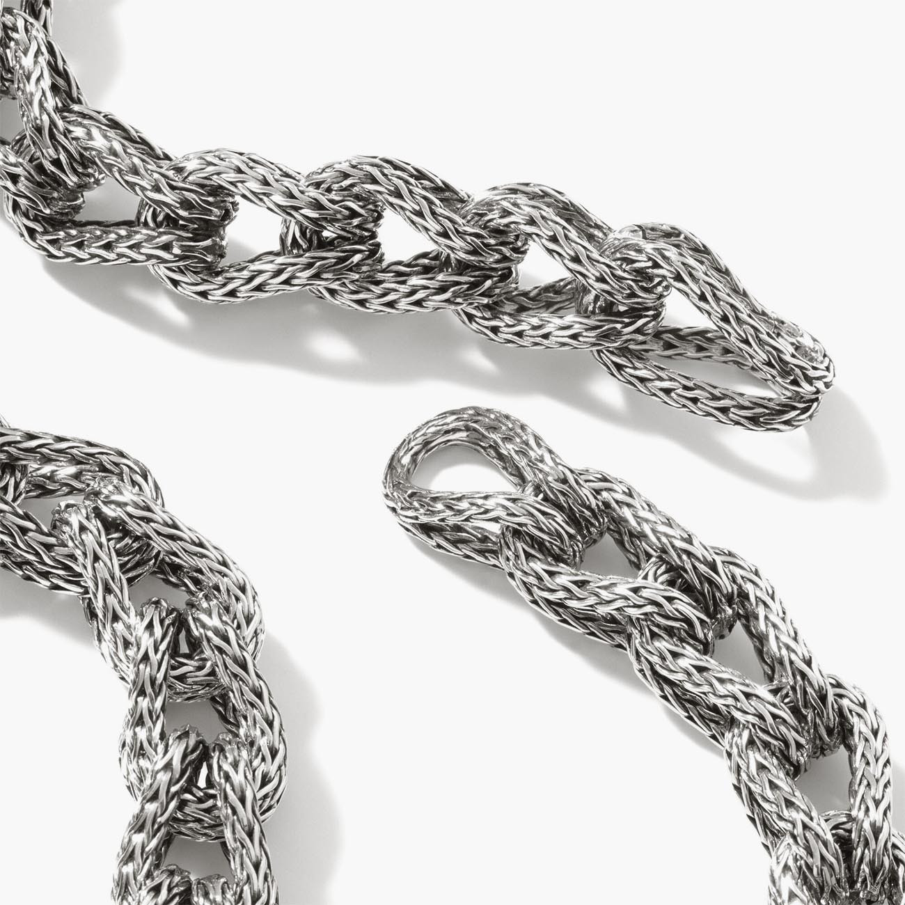 John Hardy Asli Classic 10.5mm Silver Link Chain Necklace Clasp
