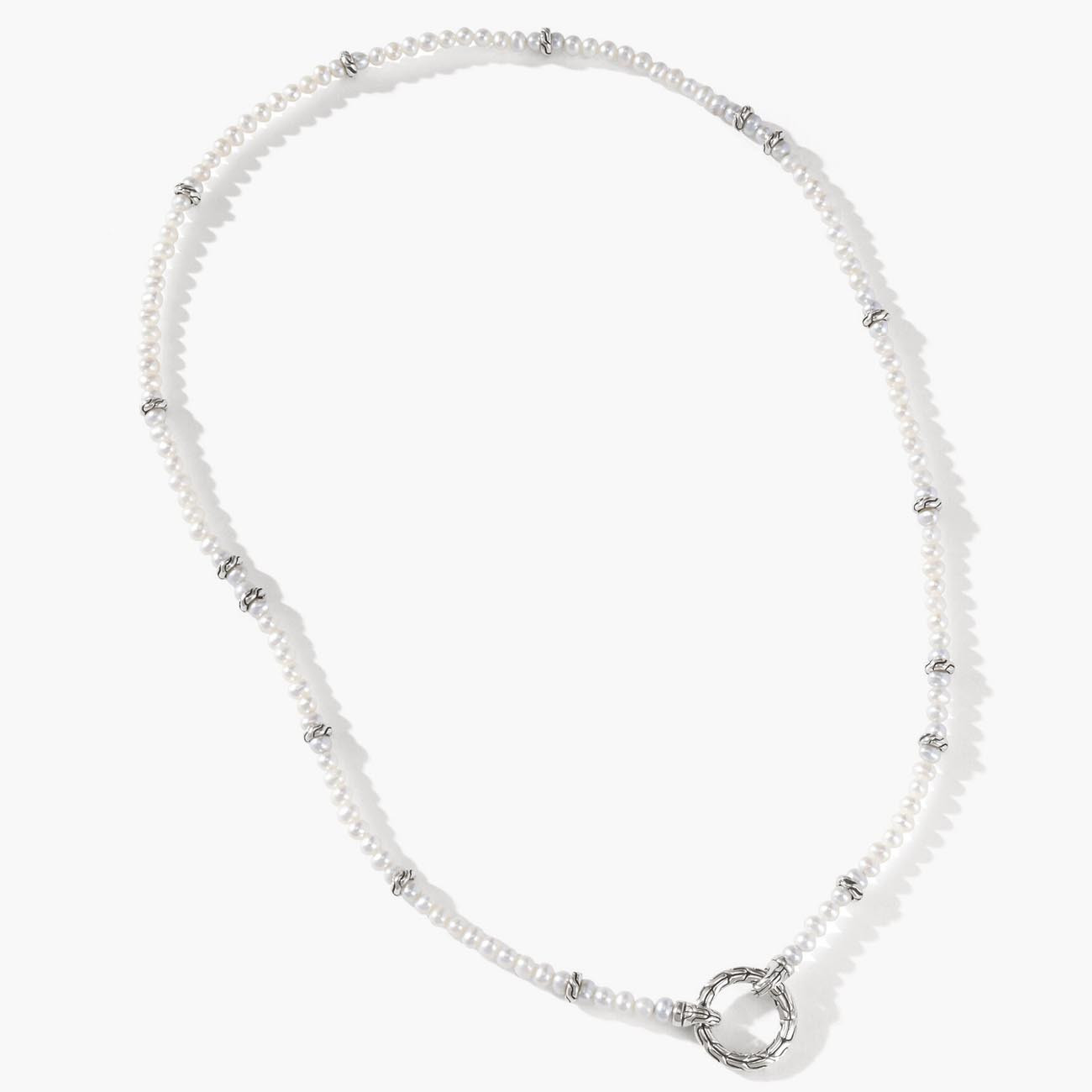 John Hardy Classic Silver Chain and Pearl Necklace